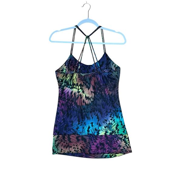 Y2K Floral Butterfly Womens Medium Studio Y Tank Top Blouson Rainbowcore Fairy - Picture 3 of 6